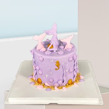 Lovely Purple Mermaid Cake
