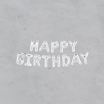 Letters Silver Balloons