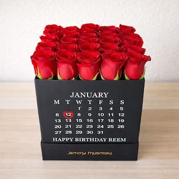 Standard Black Calendar Box