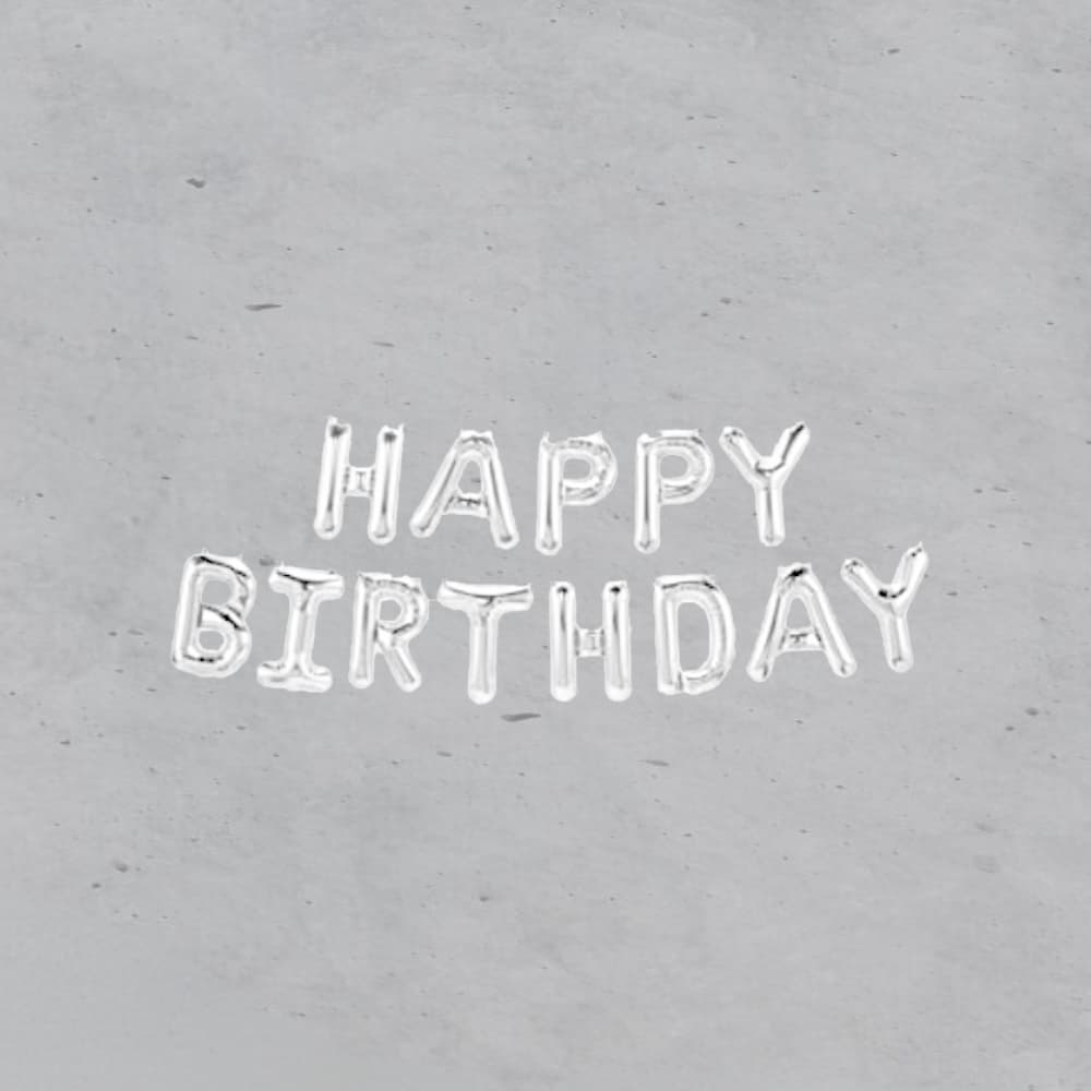 Letters Silver Balloons