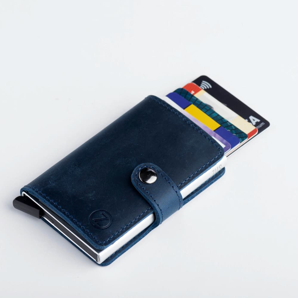 Blue Card Holder 