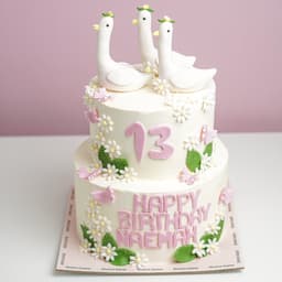 Three Swans Cake