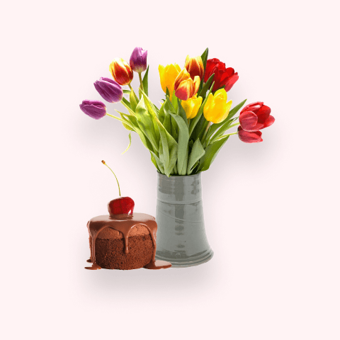 Flowers with Cake